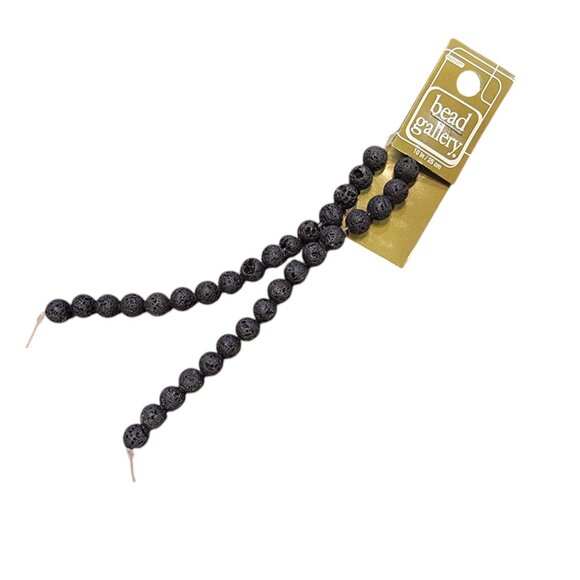 Lava 8MM Round Stone Beads# 92065 Halcraft Bead Gallery 10 inch/25CM Strand - Picture 2 of 8